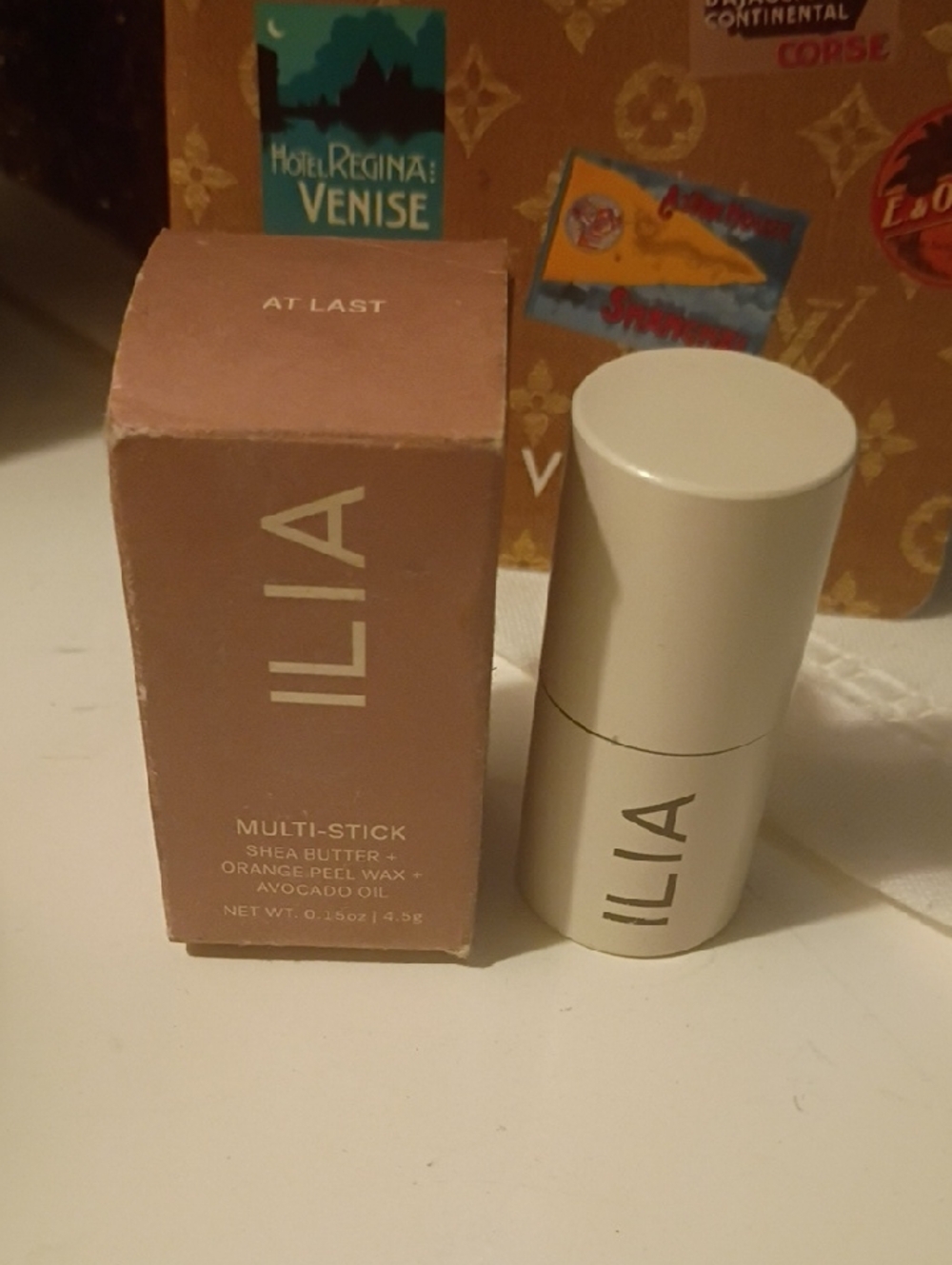 ILIA Multi-Stick Blush & Lip Balm — Soft Rose Pink (At Last)